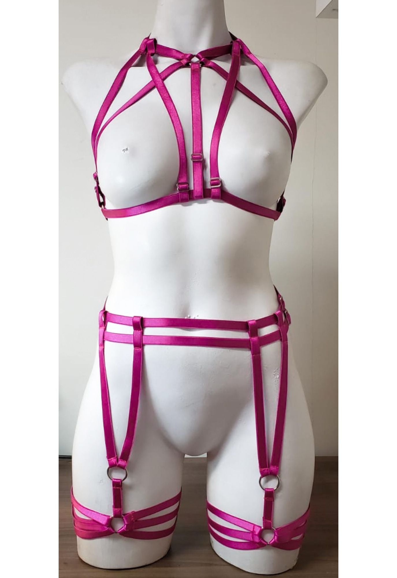 Something Sexy Magenta Harness Bottom